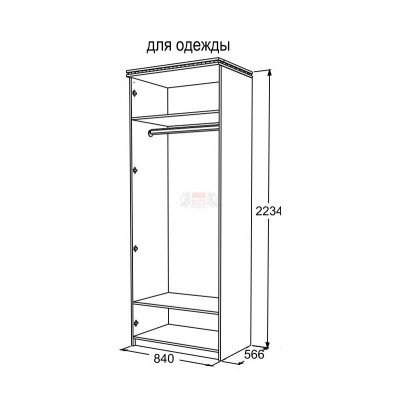 Шкаф 2-х ств. для одежды "Ольга-13"